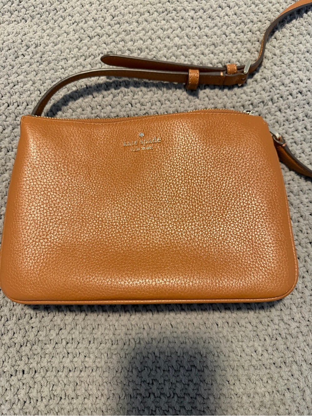 kate spade Leather Crossbody Bag in Saddle/Tan